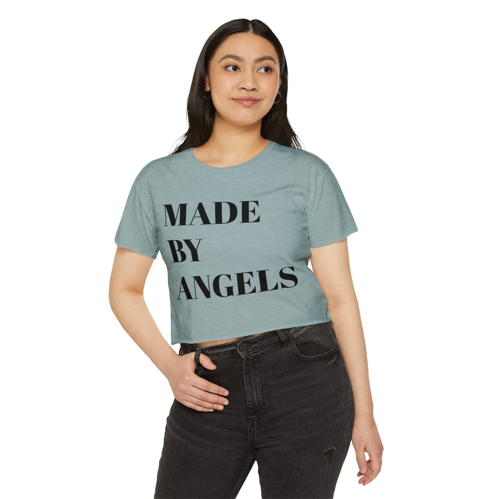 Women's Festival Crop Top - Made by Angels | Boho Style Tee, Summer Fashion, Festival Wear, Casual Apparel, Gift for Her