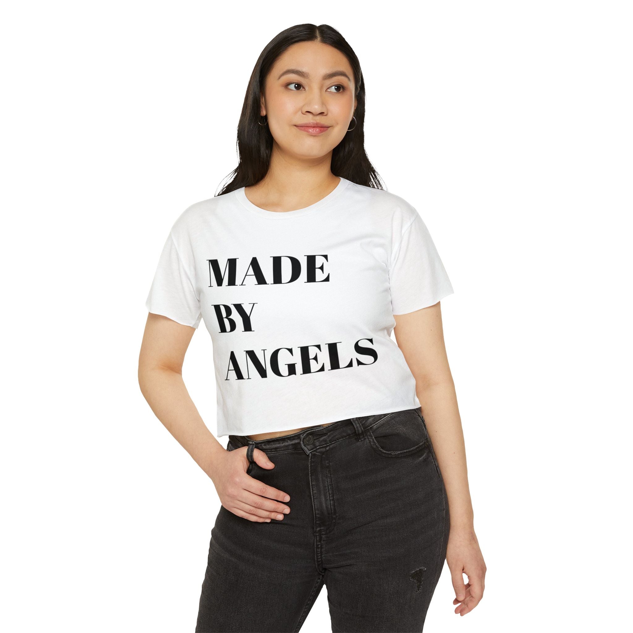 Women's Festival Crop Top - Made by Angels | Boho Style Tee, Summer Fashion, Festival Wear, Casual Apparel, Gift for Her